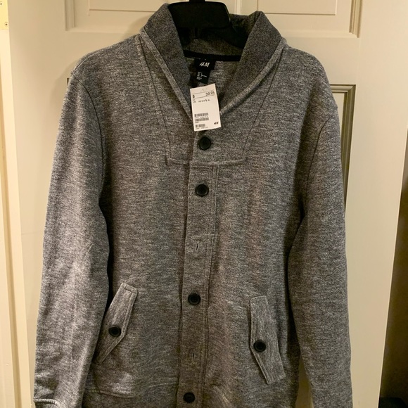 H&M grey button sweater - Picture 1 of 2